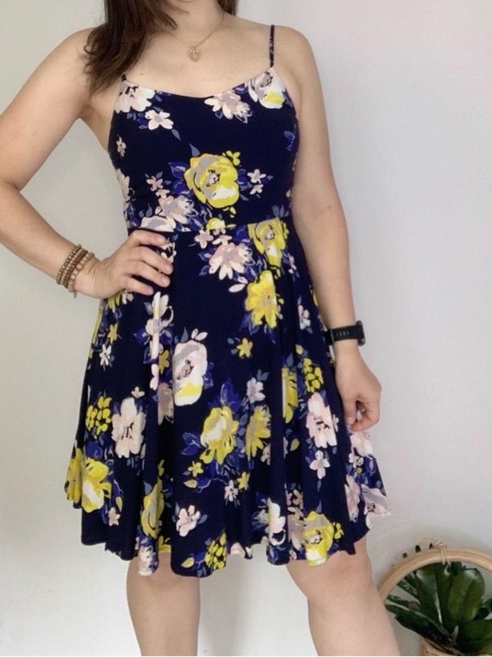 Navy Floral Dress - Picture 8 of 11